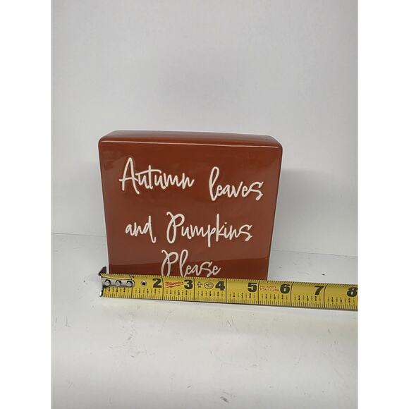 Ceramic 5x5 Orange 3-D Fall Autumn Halloween Autumn Leaves Pumpkin Decor Tiles - Picture 3 of 4